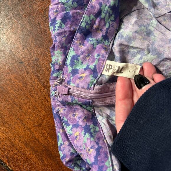 Spell Small wildflower Floral Purple Maxi Skirt - Picture 5 of 5